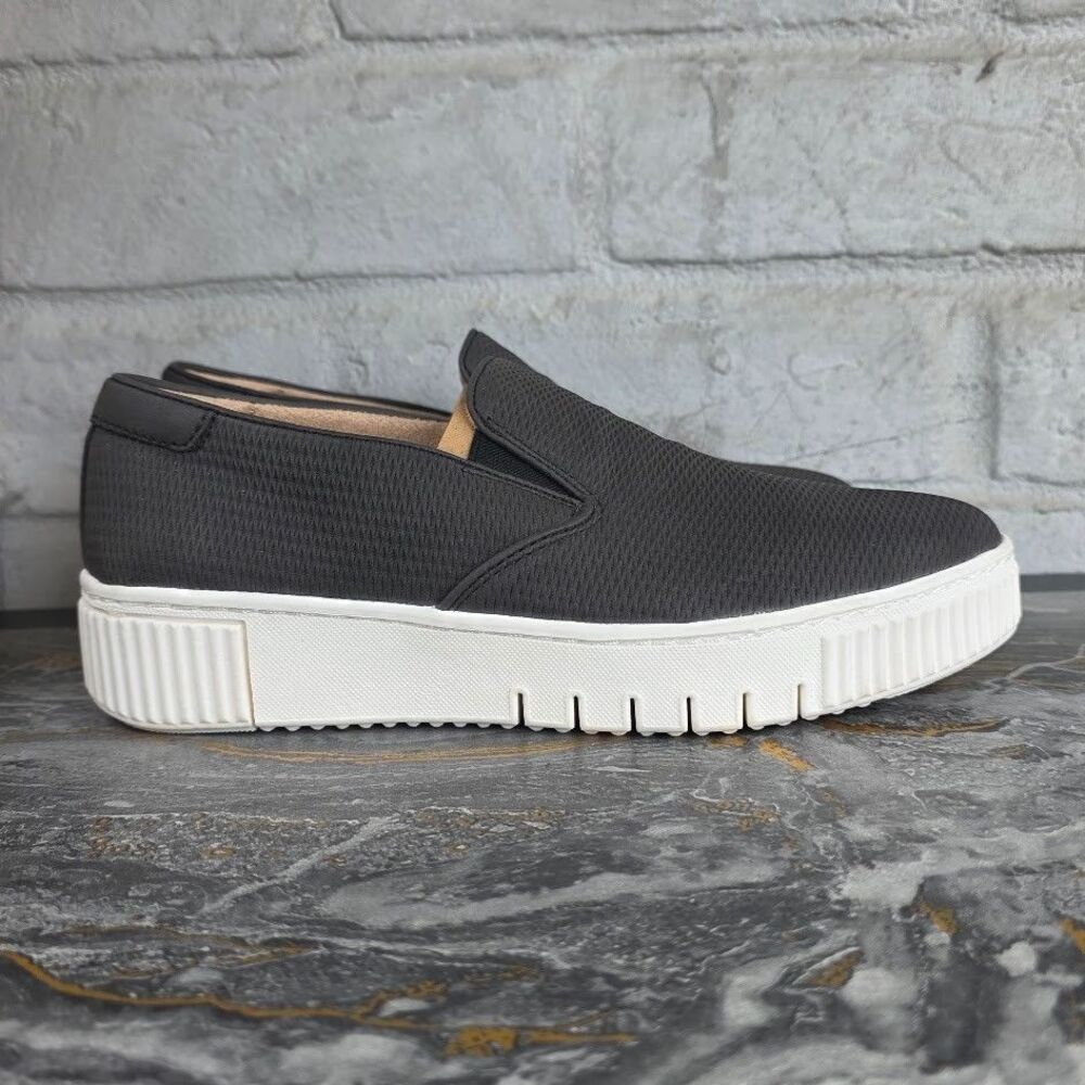 SOUL Naturalizer Womens Tia Black Slip-On Sneakers 7.5 Medium (B,M) BHFO 5657